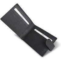 Barneys Originals Men's Real Leather Bi Fold Wallet with Pebbled Texture in Black