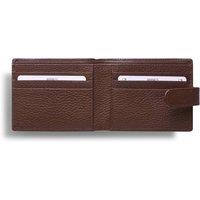 Barneys Originals Men's Real Leather Bi Fold Wallet with Pebbled Texture in Brown