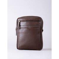Lakeland Leather Men's 'Explorer' Leather Messenger Bag in Brown