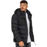 Enzo Men's Padded Puffer Jacket in Black | Size: Small