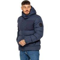 Enzo Men's Padded Puffer Jacket in Navy | Size: Large
