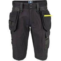 Projob Men's 5562 Stretch Holster Pocket Work Shorts in Black | Size: 32R