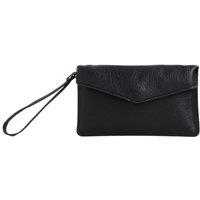 Bags of Joy Women's Faux Leather Envelope Wristlet Bag in Black