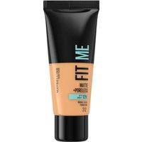 Maybelline Women's Fit Me Matte & Poreless Full Coverage Matte Blendable Normal to Oily Skin Foundation in Golden | Size: 30ml