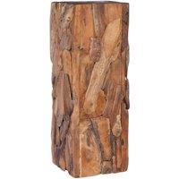 Berkfield Home Side Table 30x30x80 cm Solid Teak Wood in Brown | Size: 30 x 30 x 80 cm