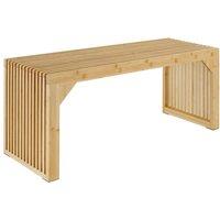tectake Ribb Stool/Bench, Slatted Design, Weight Capacity Up To 350 Kg in Brown | Size: XL