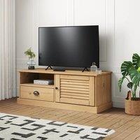 Berkfield Home TV Cabinet VIGO 106x40x40 cm Solid Wood Pine in Brown | Size: 106 x 40 x 40 cm