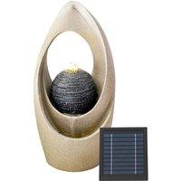 Gardenwize Solar Teardrop Tabletop Water Feature with LED Lights in Beige