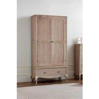 Julian Bowen Camille French Style 2 Door 1 Drawer Wardrobe in Light Oak