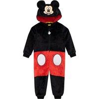 Disney Mickey Mouse Onesie Fleece All In One in Black | Size: 3-4 Years