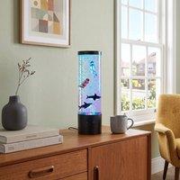 HOME LUXE INTERIOR Home Luxe Divers & Sharks LED Bubble Lamp Colour Changing Light 29cm