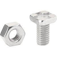 ALM Manufacturing Aluminium Square Head Nuts & Bolts in Silver