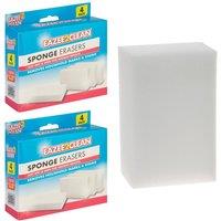 VFM e-Store Eraser Sponge for Kitchen 11.5cm x 7.2cm White X 2 | Size: 11.5 cm x 7.2 cm