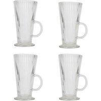 VFM e-Store Latte Glass for Coffee 15cm x 8cm Clear X 4 | Size: 15 cm x 8 cm