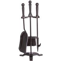 Hammer and Tongs 4pc Arundel Fireside Companion Set Black