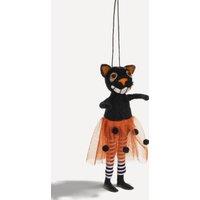 shoeless . Felt Smiling Cat in Tutu Decoration - wool & felt hanging ornament