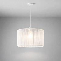 CGC Lighting Sylvie Silk Pleated Round Drum Lamp Shade in Cream