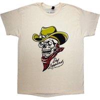 Rock Off officially Licensed Products Def Leppard Cowboy Band Logo T-Shirt in Natural | Size: 2XL