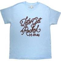 Rock Off officially Licensed Products Def Leppard Rocked Rope Band Logo T-Shirt in Blue | Size: Large