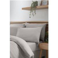 Catherine Lansfield So Soft Non Iron Pillow case with envelope closure 4 Pack in Grey | Size: Standard Pillow Case