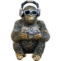 Gifts Direct 2 U Cool Bronze Gamer with Headphones Gorilla Ornament