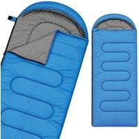 Aamira Sleeping Bag Adult Hooded 3 Season Lightweight Water-Resistant Blue | Size: Single