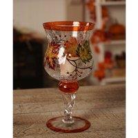 Country Living Autumn Leaf Candle Goblet - Small in Clear