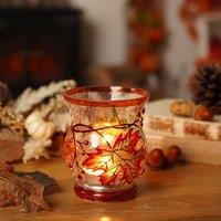 Country Living Autumn Leaf Votive Holder in Clear