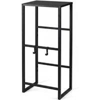 Costway 3-Tier Drink Crate Rack Heavy-duty Metal Storage Rack with Shelf in Black