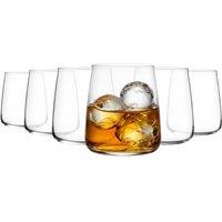 RCR Essential Crystal Double Whisky Glasses - 420ml - Pack of 6 in Clear