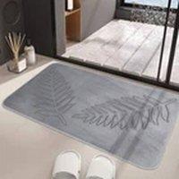 Havendro Light Gray M Size Bath Mat Non Slip Mat Bathroom Rug Toilet Mats in Light Grey