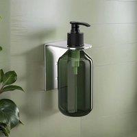 NESTLUNE Silver Holder With Bottle Stainless Steel Wall Mounted Soap Dispenser