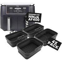 NESTLUNE 4 PCS Air Fryer PREMIUM Baking Pan Dual Basket Liner in Grey