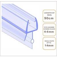 NESTLUNE Rubber Plastic Bath Shower Screen Door Seal Strip in Clear