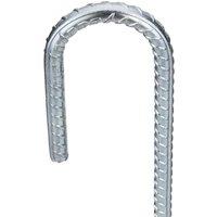 NESTLUNE 10pcs 12 Heavy Duty Galvanised Steel Tent Pegs Ground in Silver