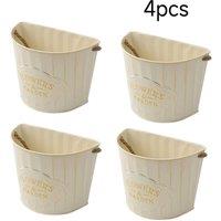 NESTLUNE Cream White 17*14*9.5cm Flower Bucket Metal Flower Pot Planter | Size: 10kg