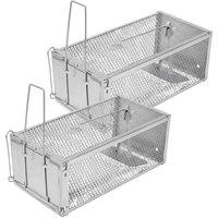 Toque Humane Mouse Traps Live Catch with Auto Lock For outdoor 2pc in Silver