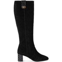 Kurt Geiger London Women's 'Chelsea Trim Knee Boot' Suede Boots in Black | Size: 3