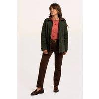 Brakeburn Women's Pear Cord Collar Barn Jacket in Green | Size: 14