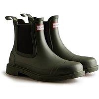 Hunter Women's Commando Chelsea Boots in Dark Olive | Size: 5