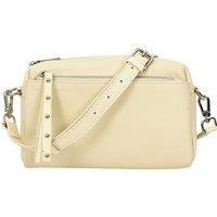 House of Leather Women's Womens Real Leather Small Shoulder Crossbody Bag Casual Everyday Use Zeno Green in Off-White