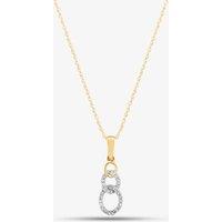 T.H.Baker Women's 9ct Yellow Gold 0.08ct Necklace THP43040-08 (YG) | Size: 18 inches