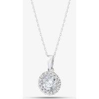 T.H.Baker Women's 9ct White Gold 0.60ct Certificated Necklace LGP3125-60 (WG) in Silver