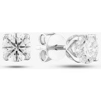 T.H.Baker Women's 9ct White Gold 1.00ct Diamond Earrings LGE2534-100AN (WG) in Silver