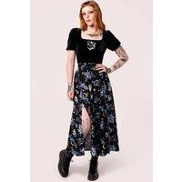 Hell Bunny Women's Moonlit Black Base Midi Skirt