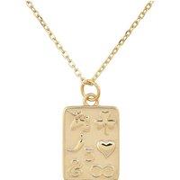 Elk & Bloom Women's Chunky 14K Gold Card Necklace