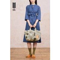 Orla Kiely Women's Gable Cotton Canvas Tote - Moonflower Desert in Black