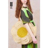 Orla Kiely Women's Petal Flower Round Tote Bag - Natural