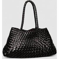 RIMINI Women's Hand Woven Shoulder Bag 'Donna' - Black