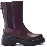 Moda In Pelle Women's 'Luccio' Leather Chelsea Boots in Burgundy | Size: 7